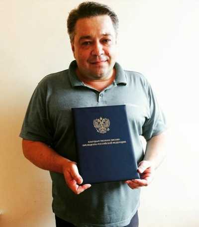 Журналист из Хакасии получил награду от Владимира Путина