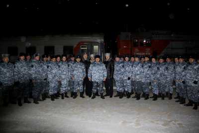 Полицейские вернулись в Хакасию из Чечни