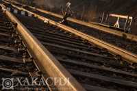 Дети катили тележку навстречу движущемуся поезду в Хакасии