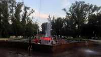 В Абакане в День ВДВ сломали фонтан