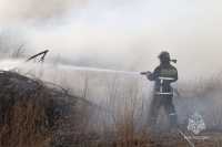 Пожарные справились с огнем в Усть-Абаканском районе