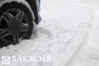 Снег выпал на загородных трассах Хакасии и Красноярского края