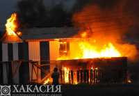 Крупный пожар потушили в частном доме в Черногорске