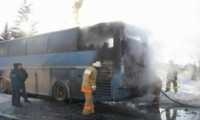 12 человек выбежали из загоревшегося автобуса в Черногорске