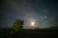 Лунное гало запечатлела фотограф из Абакана