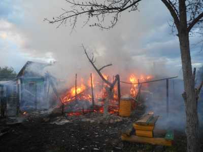 Дачный домик сгорел в Хакасии