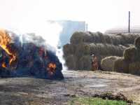 В Хакасии из-за неосторожности дважды горело сено
