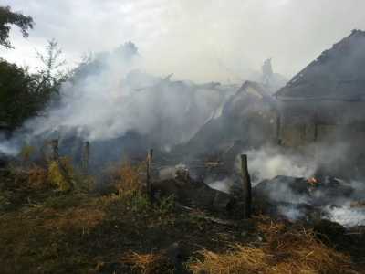 В Боградском районе горело сено
