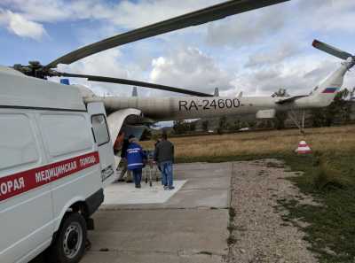 Сельчанку с кровотечением из пищевода на вертолете доставили в Абакан