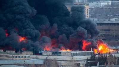 Пожар на территории завода «Красмаш» в Красноярске ликвидировали