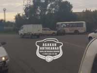 В Абакане случилось очередное ДТП на временном светофоре